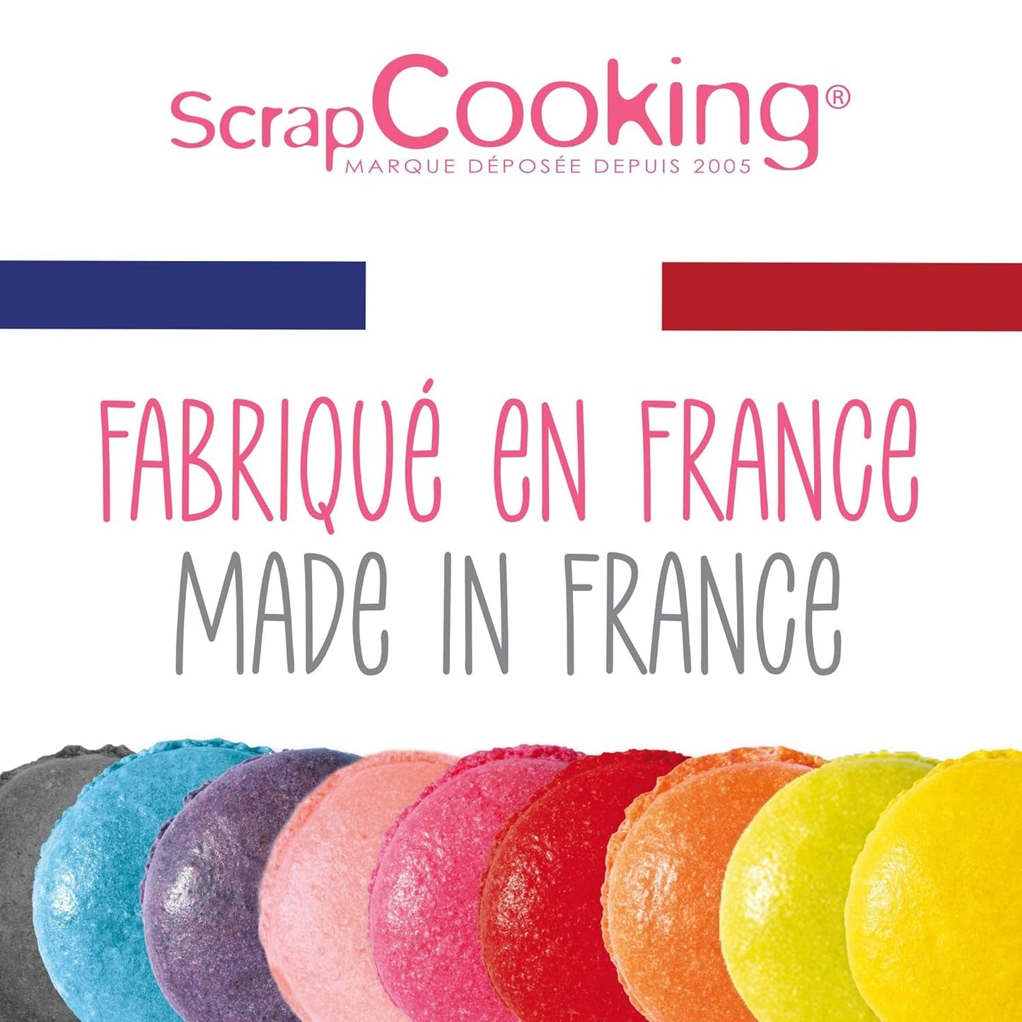 Scrapcooking - Set van 9 poedervormige kleurstoffen voor levensmiddelen - Blauw, Geel, Roze, Paars, Oranje, Limoengroen, Rood, Poederroze, Zwart - Eetbare kleurpoeder voor cakes, muffins, macarons - 4270
