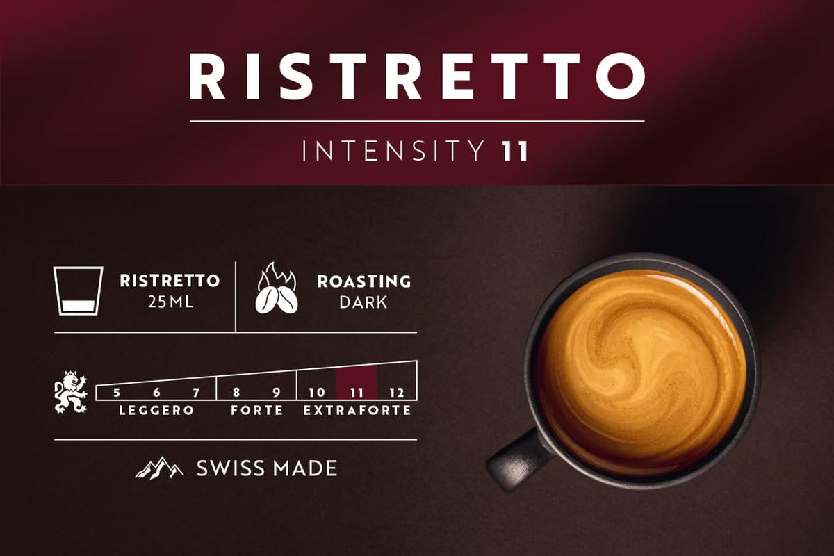 Café Royal Ristretto – Nespresso®-compatibele koffiecapsules, 100% Arabica, intensief, donker gebrand, intensiteit 11/12, Rainforest Alliance, 36 capsules