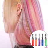 5 kleuren Tijdelijke haarverf Gekleurde haarwas Haarmascara Tijdelijke haarverfmascara voor meisjes en vrouwen Wasbaar haarverfkrijt Geschikt voor verjaardagen Cosplay DIY Halloween haarverf Naty Shop