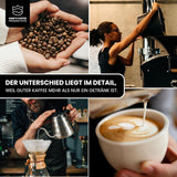 KING'S COFFEE - WHITE EDITION - lichte blend 100% Arabica uit Ethiopië, Mexico, Peru en Tanzania - kleine batching in Italië - hele espressobonen voor portafiltermachines - 1 kg