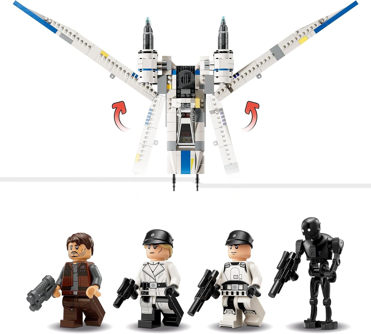 LEGO Star Wars 75399 Rebel U-Wing Starfighter - Speelgoed met zwenkvleugelfunctie en 3 minifiguren waaronder Cassian Andor en K-2SO droidfiguur - Cadeau voor jongens vanaf 8 jaar en Andor-fans seizoen 2 Bouwsets Beuche in LEGO-Store