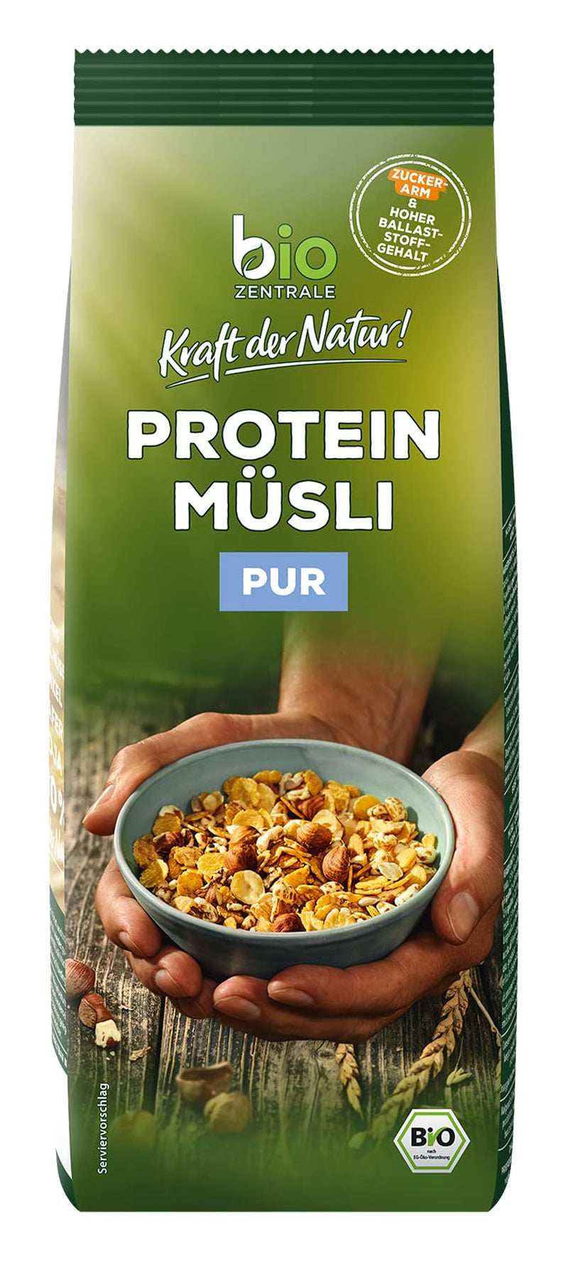Biozentrale pure eiwitmuesli - 375g - Biologisch met honing - Als ontbijtgranen of als tussendoortje