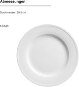 MÄSER Arlona 18-delig porseleinen servies voor 6 personen, tijdloos en elegant, wit