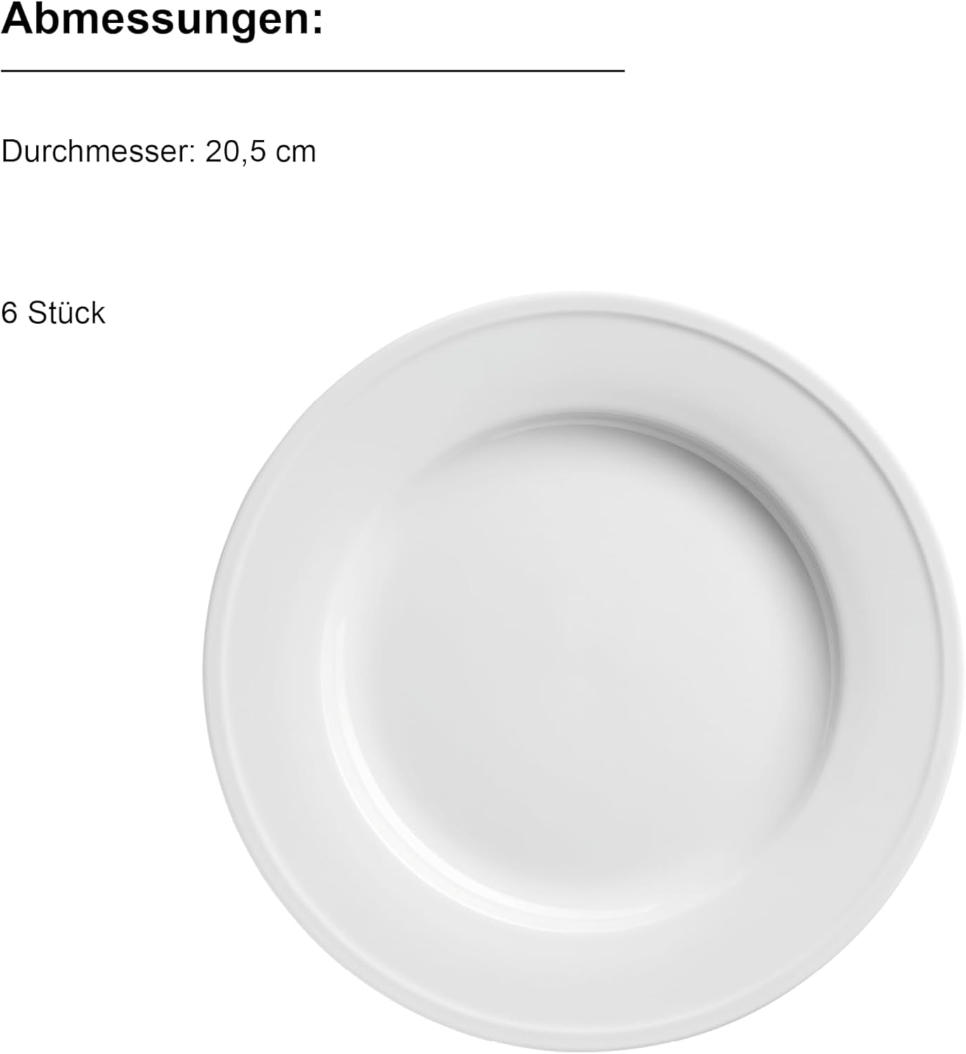 MÄSER Arlona 18-delig porseleinen servies voor 6 personen, tijdloos en elegant, wit
