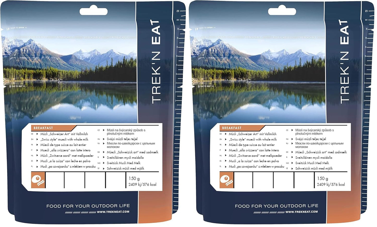 Trek'n Eat Zwitserse Muesli met Melkpoeder (Pak van 2)