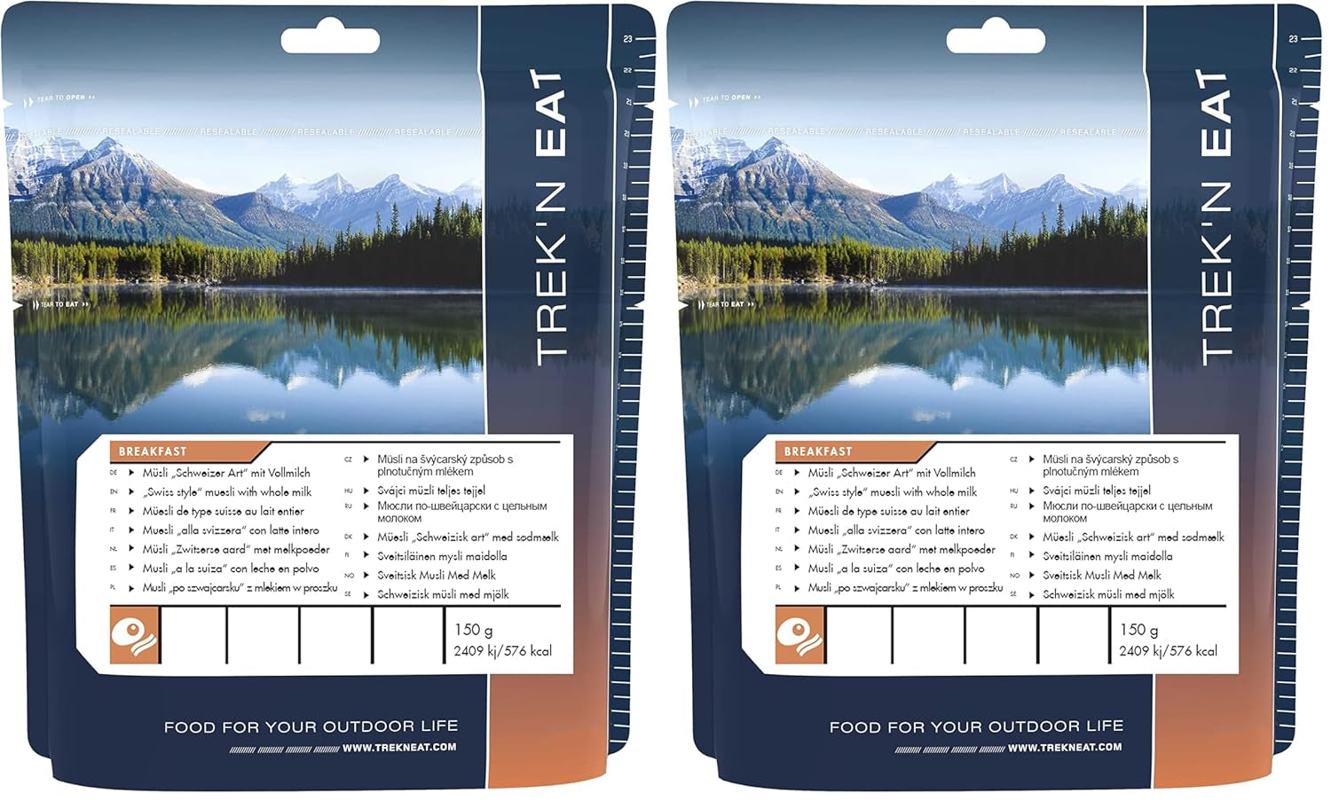 Trek'n Eat Zwitserse Muesli met Melkpoeder (Pak van 2)