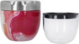 Eats 2-in-1 voerbak met schroefdeksel, 636 ml, roze agaat, drievoudig geïsoleerde lekvrije drinkfles voor op reis, tot 11 uur koud/7 uur warm Voedselbewaardozen Naty Shop