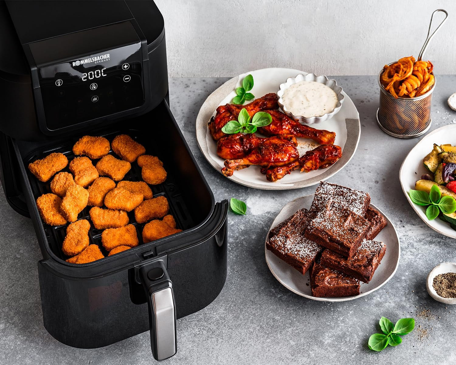 ROMMELSBACHER Heteluchtfriteuse met venster FRH 1700, 10 programma's, stil Apparaten Naty Shop