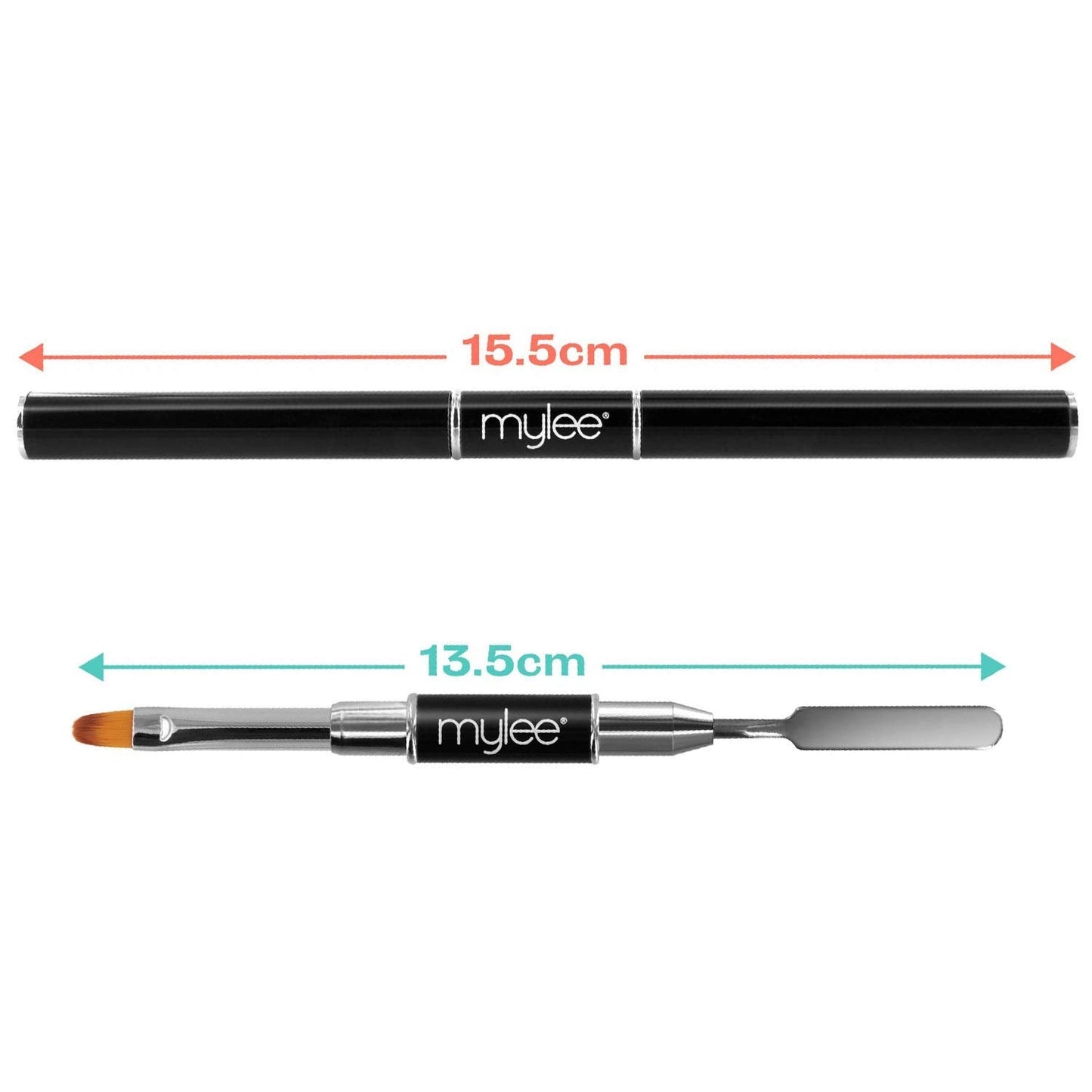 Mylee Magic Extender Gel Tool Mit Zwei Enden – 2 in 1 Pinsel & Spachtel voor UV/ LED Nagelkunst, Nagelspitzen & Voor Extensions