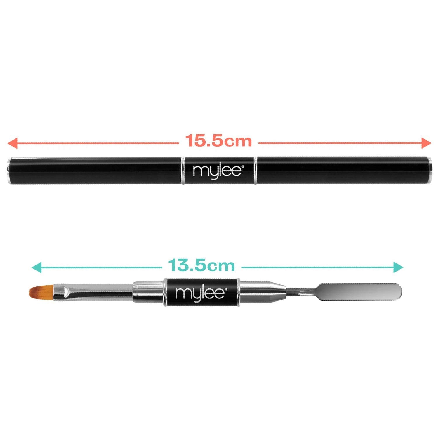 Mylee Magic Extender Gel Tool Mit Zwei Enden – 2 in 1 Pinsel & Spachtel voor UV/ LED Nagelkunst, Nagelspitzen & Voor Extensions