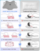 Orthopedisch kussen, zijsteunkussen, neksteunkussen, nekpijnkussen, traagschuimkussen, ergonomisch kussen, voor zijdelingse rug- en buikondersteuning - Vlindervorm Cervicale orthopedische kussens Naty Shop