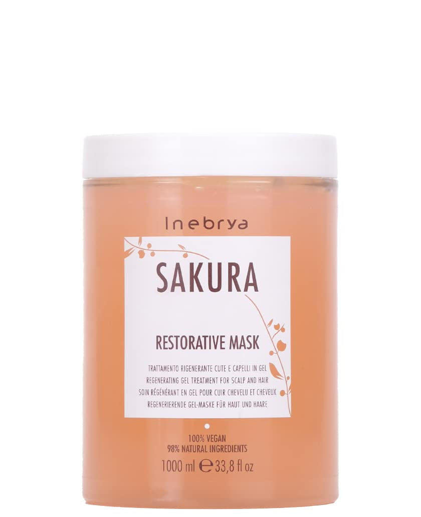 Sakura Restauratiemasker - 1000ML Naty Shop Haarmasker 1,1 L (1 verpakking) Sakura