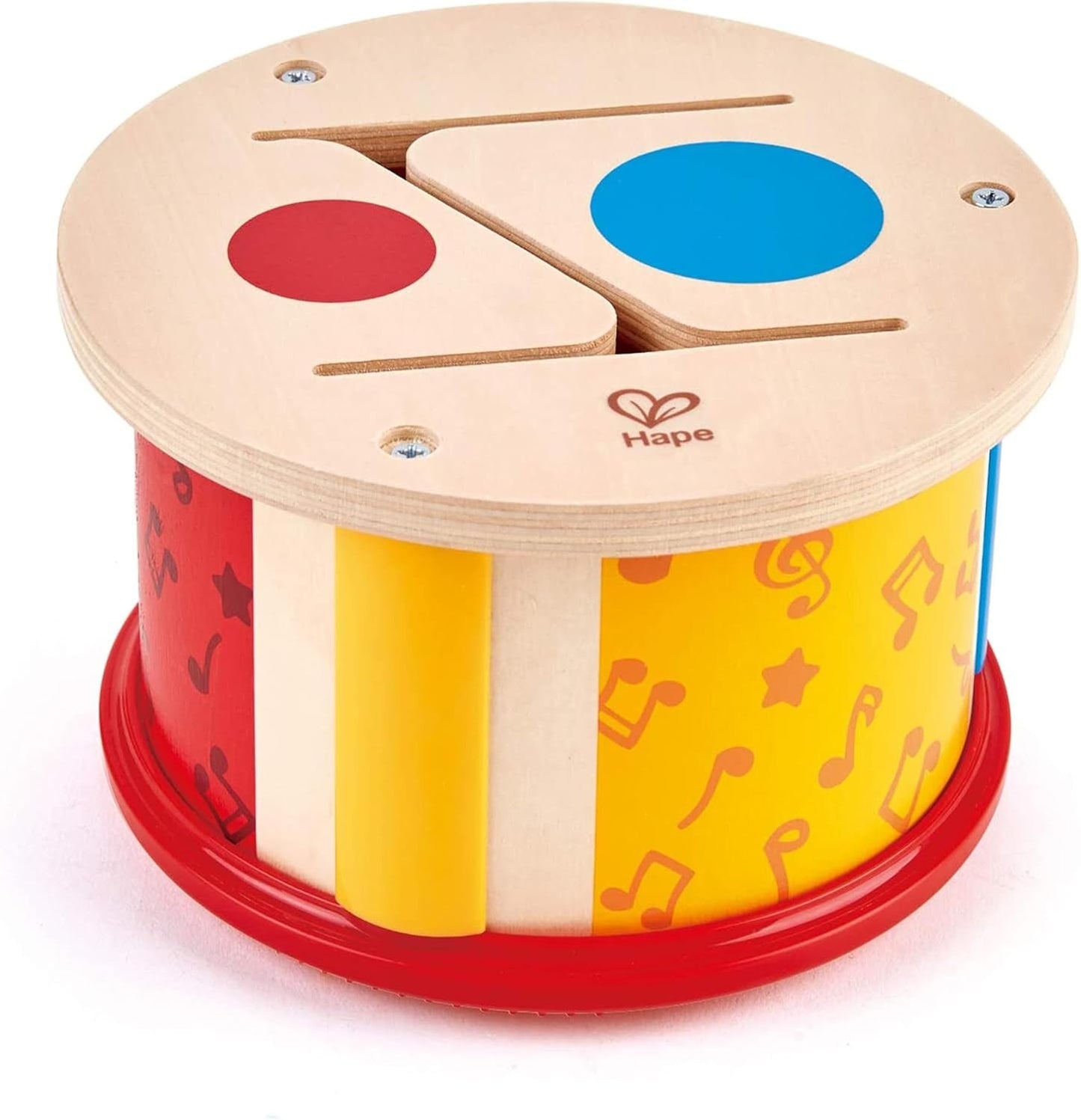 Hape dubbelzijdige houten trommel | muzikaal speelgoed voor peuters Jucarii Bebe Naty Shop Standaard titel