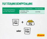 JOSERA Paté van eend en kip met peterselie (16 x 85 g) | Volwassene | Premium natvoer voor volwassen katten | Paté van eend en kip | Zalmolie | Geen granen | Natvoer voor katten in verse zakjes | Pak van 16