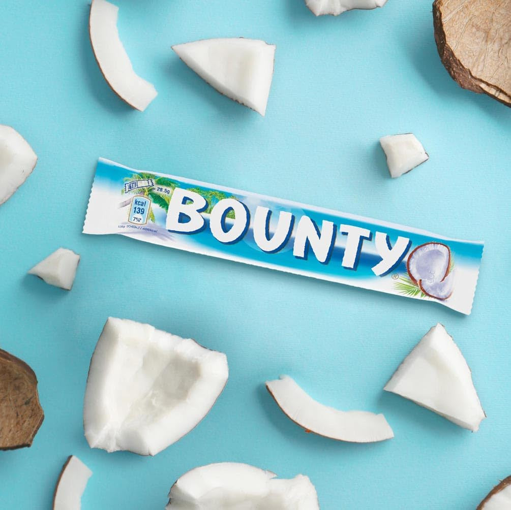 Bounty Chocoladerepen Kokoschocoladesmaak 24 repen in een verpakking (24 x 57 g)