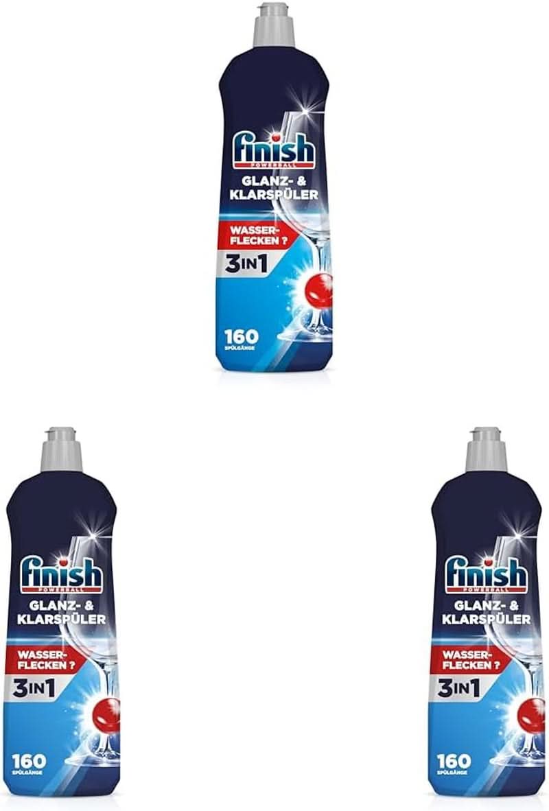 Finish Glans- en Spoelmiddel - Voor een glanzende en droge vaat zonder watervlekken - Megapack 800 ml (3-pack) Naty Shop 3 x 800 ml