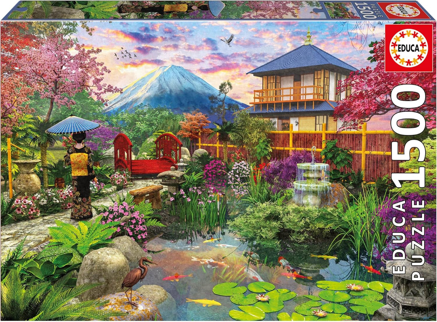 Educa - Puzzel van 1500 stukjes voor volwassenen | De Japanse tuin. Afmetingen: 85 X 60 cm. Inclusief Fixpuzzel puzzellijm. 14 jaar lang (19937) Puzzle Naty Shop Standaardtitel
