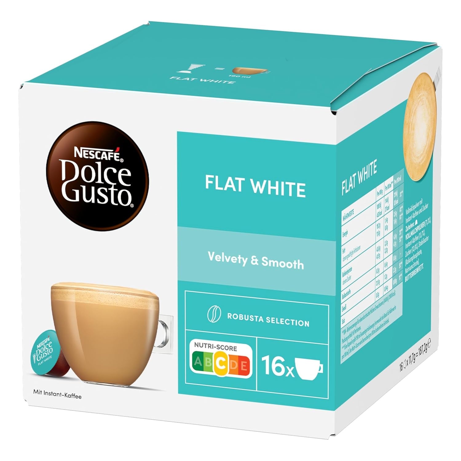 NESCAFÉ DOLCE GUSTO Flat White Kaffeekapseln 3er-pakket (3 x 16 Kapseln)