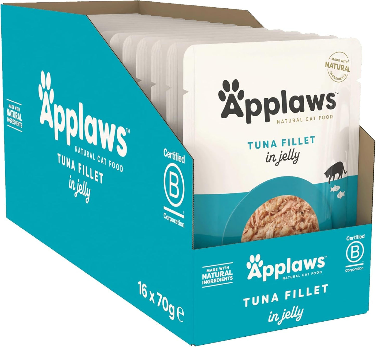 Applaws Cat Pouch Tonijnfilet in Gelei 1x(16x70g)