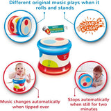 Hape Babytrommel | Rollend muzikaal speelgoed voor de kleintjes om ritme en verschillende geluiden te leren, werkt op batterijen, vanaf 6 maanden Baby Toys Naty Shop
