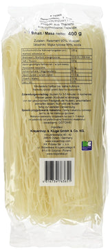 Rijstnoedels - Thaise, 1 mm brede rijstlintnoedels, gemaakt van rijstmeel - 17 x 400 g