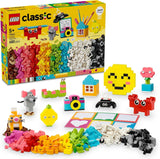 LEGO Classic Creative Fun Box, kleurrijke bouwstenen voor fantasierijk rollenspel, bouwset voor beginners, speelgoed voor meisjes en jongens vanaf 5 jaar, herbouwbare modellen 11042 Bouwsets Besuche den LEGO-Store Standaard titel