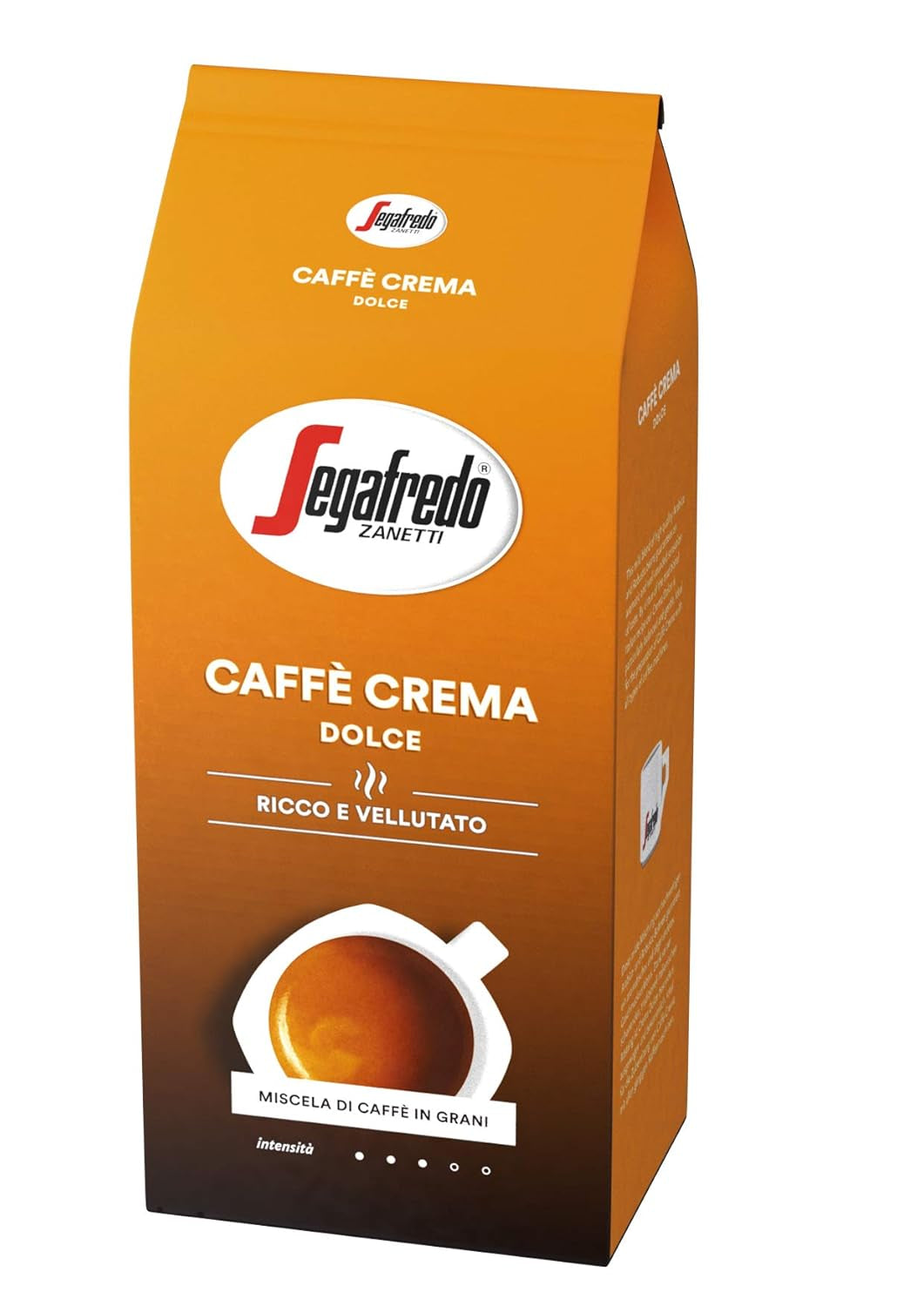 Segafredo Zanetti Caffè Crema Dolce - Hele bonen (pak van 1 kg) - Geschikt voor Caffè Crema - Licht tot medium gebrande koffiebonen met een milde en evenwichtige smaak (pak van 2)