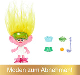 Mattel DREAMWORKS TROLLS United We Stand - Harige Surprises Viva-pop met felgeel pluchen haar en 3 verrassingsaccessoires, voor kinderen vanaf 3 jaar, HNF11