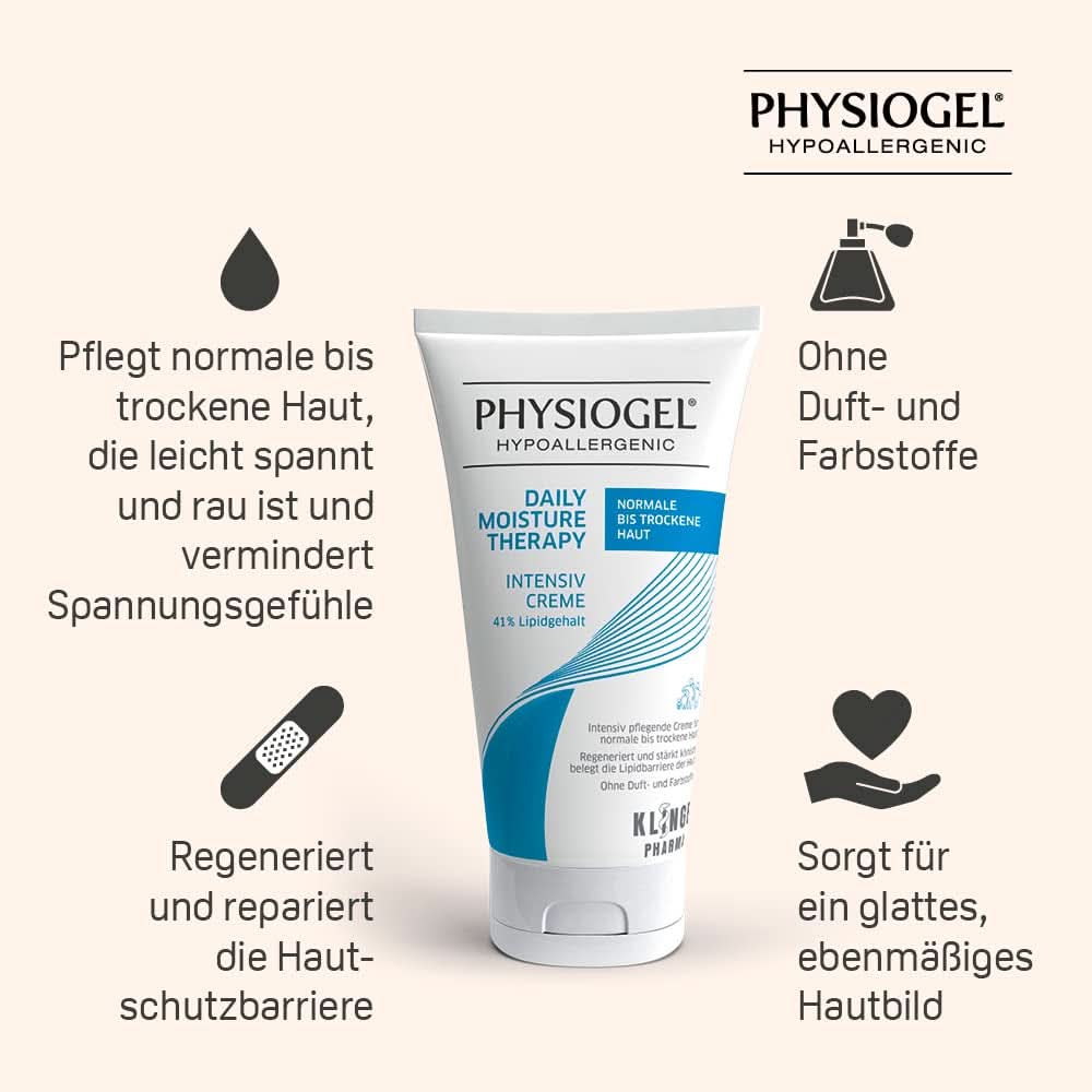 PHYSIOGEL Regenererende vochtinbrengende crème voor de droge huid, 150 ml Cosmetica en Schoonheid Naty Shop