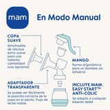 MAM 2 in 1 elektrische en handmatige borstkolf, directe verwijdering uit fles of bewaarcontainer, stimulatie en verwijdering, digitaal display Accessoires Voeding en borstvoeding Bebe Naty Shop