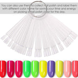 150 Stück Nail Art Tips Ring Stick, transparant Farbe Karte Platten Nagelleck Display Ring Sticks, Nagel Salon Übungen Display Nail Tips