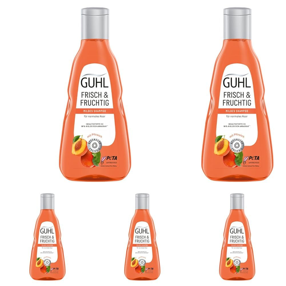 Guhl Fresh & Fruity Shampoo - Inhoud: 250 Ml - Haartype: Normaal Douche en bad Guhl 5 x 250 ml