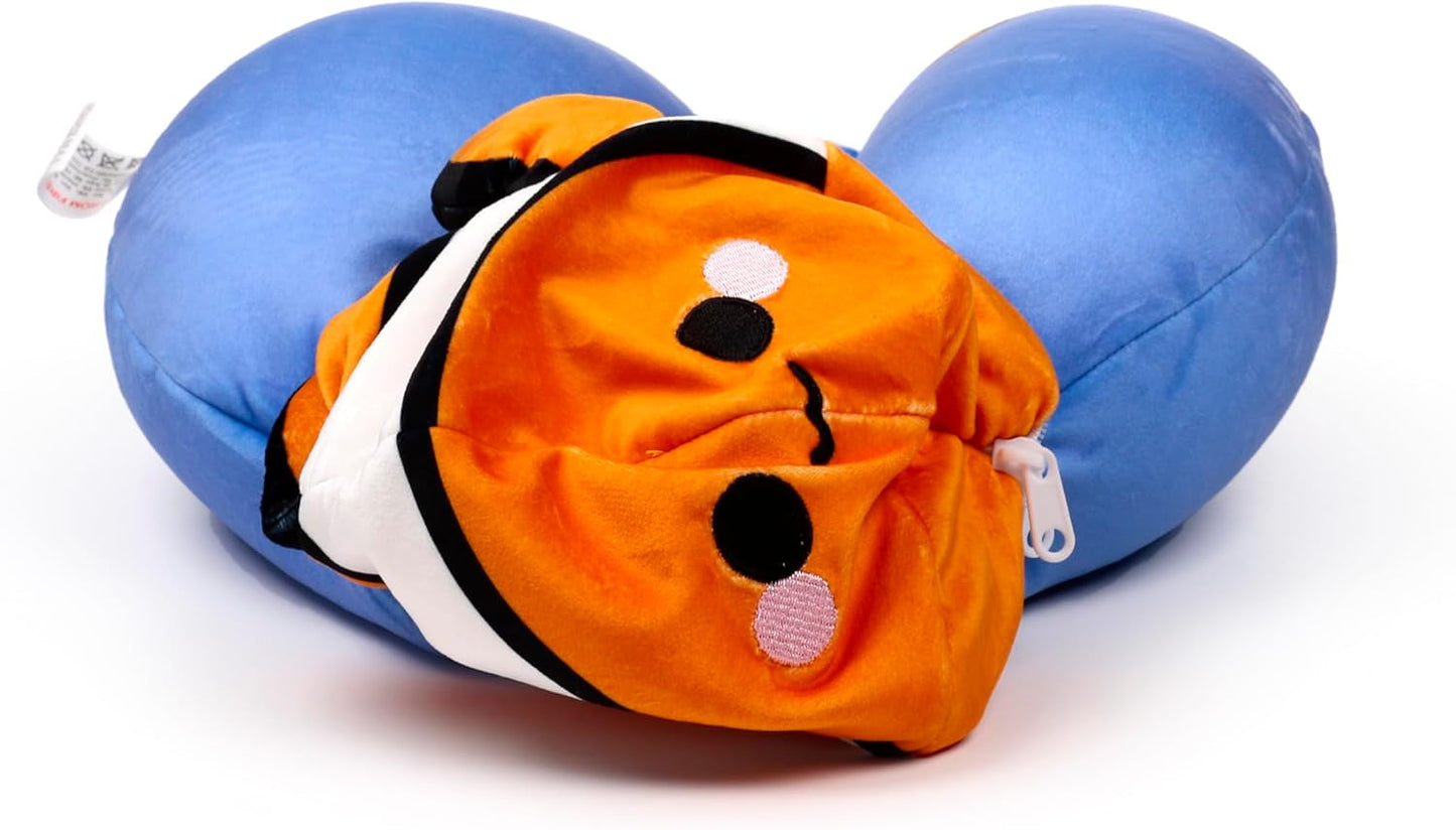 Puckator Swapseazzz Adoramals oceaan anemoonvis 2-in-1 reiskussen en knuffel Reiskussens Naty Shop
