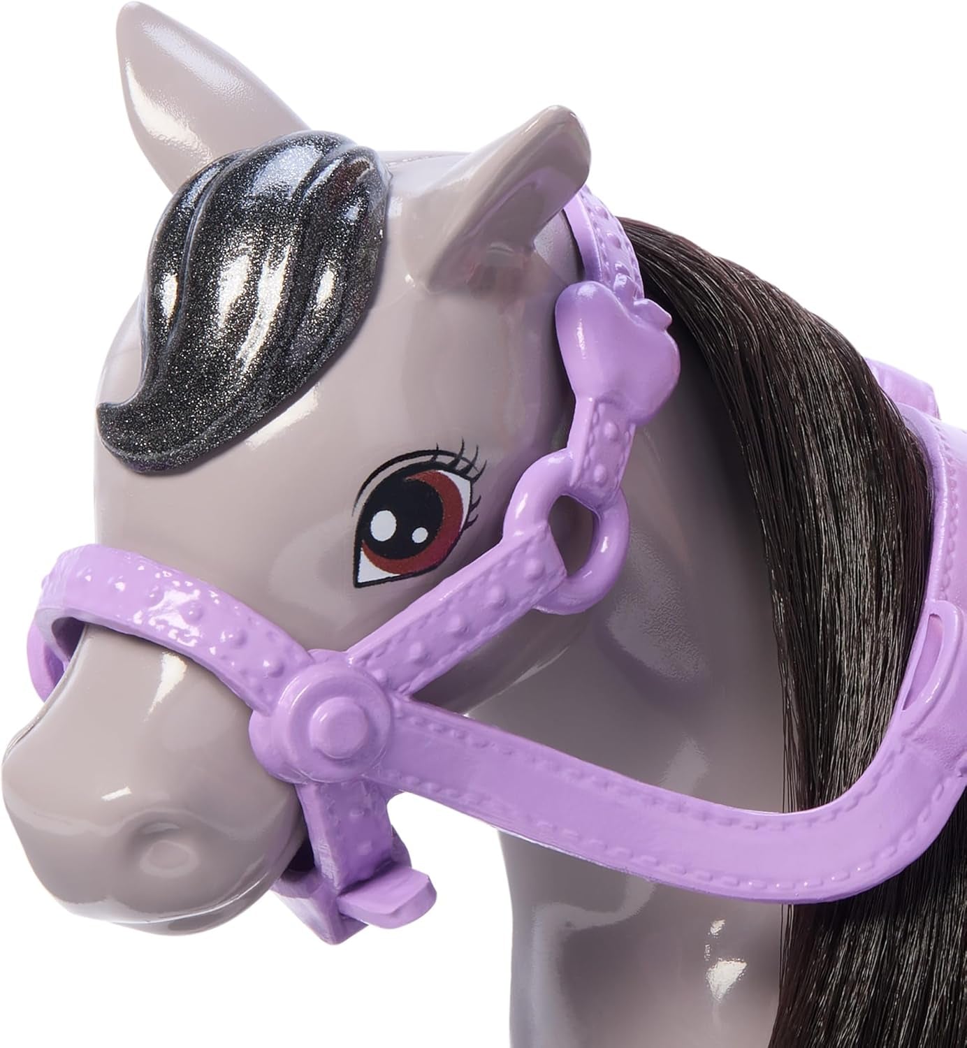 Barbie Chelsea en ponypop en pony's - Rijd tijdens het spelen om veilig op een paard te zitten, roze zadel en stokken, inclusief helm en schattige geruite jurk, vanaf 3 jaar, HTK29 Naty Shop-poppen