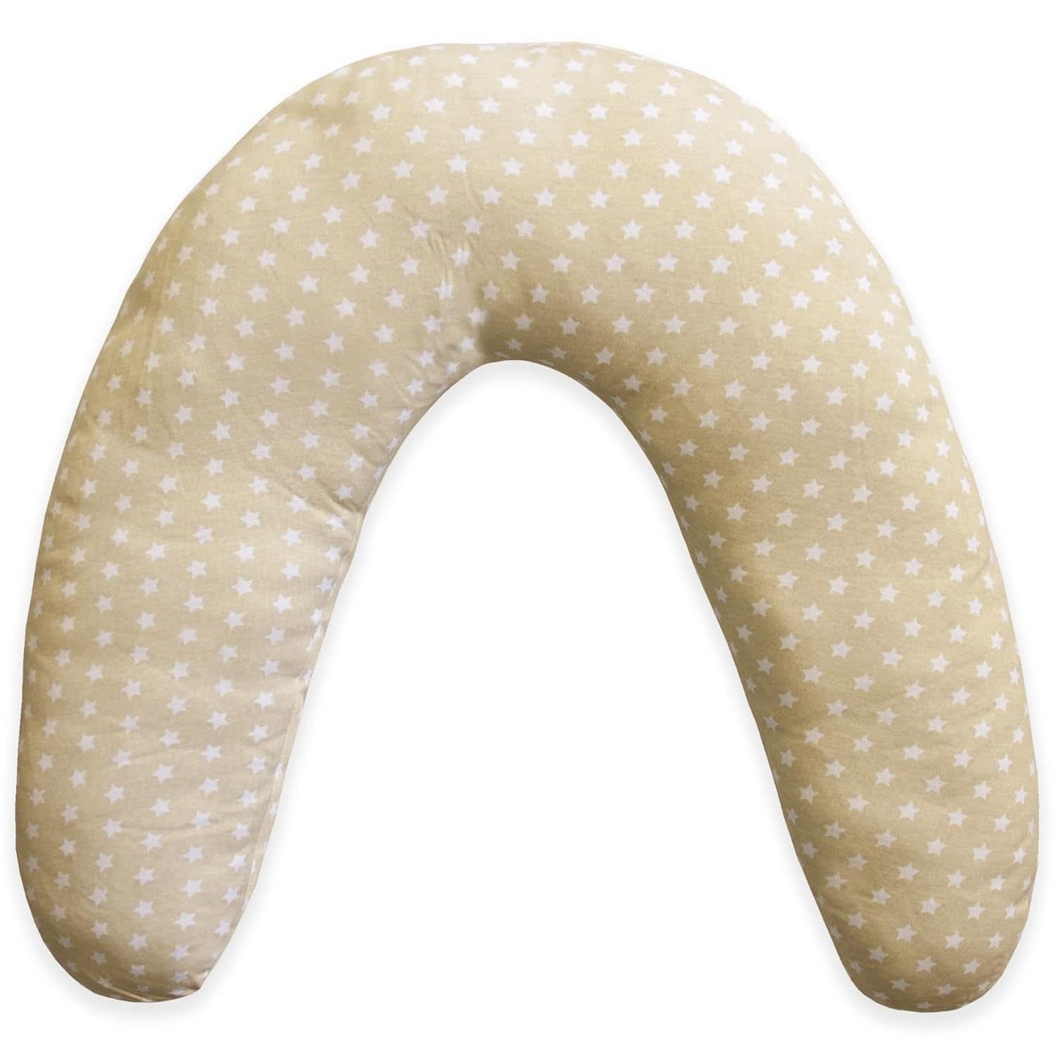 Voedingskussen voor pasgeborenen, XL, 100% katoenen hoes, afneembaar en wasbaar, polyester vulling, stermotief Accessoires Voeding en verzorging Bebe Naty Shop Beige XL
