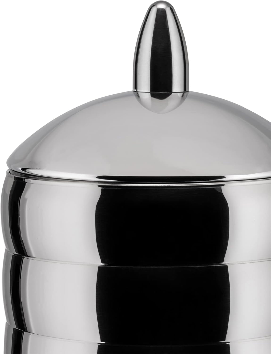Alessi Kalistò 2 CB02 - Keukenpot in roestvrij staal 18/10 met aluminium knop, 114 cl, zilver Voedselbewaardozen Naty Shop