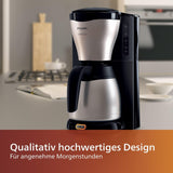 PHILIPS Café Gaia Filter-espressomachine - roestvrijstalen thermoskan, antidruppelsysteem, intens aroma, automatische uitschakeling, 1300 ml, zwart (HD7546/20)