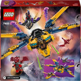 Ras en Arin's LEGO NINJAGO Super Storm Flyer - Speelgoed met drone, schieters, messen en motoren - Incl. 3 Ninja rollenspel-minifiguren - bouwset voor jongens en meisjes vanaf 8 jaar 71833 Bouwsets Besuche in LEGO-Store