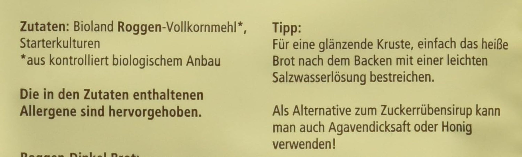 Lecker'S Bio Vollkorn Sauerteig (10 X 30 G) Mengsel voor bakken en koken Naty Shop