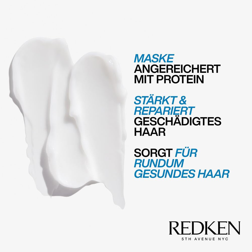 Redken Intensief Haarmasker voor al het beschadigde haar Herstelt en regenereert Anti-breuk Extreme Strength Builder Plus Masker 1 x 250 ml Naty Shop Haarmasker