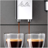 Melitta Avanza - Volautomatische espressomachine met melksysteem, espressomachine met molen en extra groot waterreservoir (1,5 l) voor b.v. cappuccino of espresso, mystieke titan