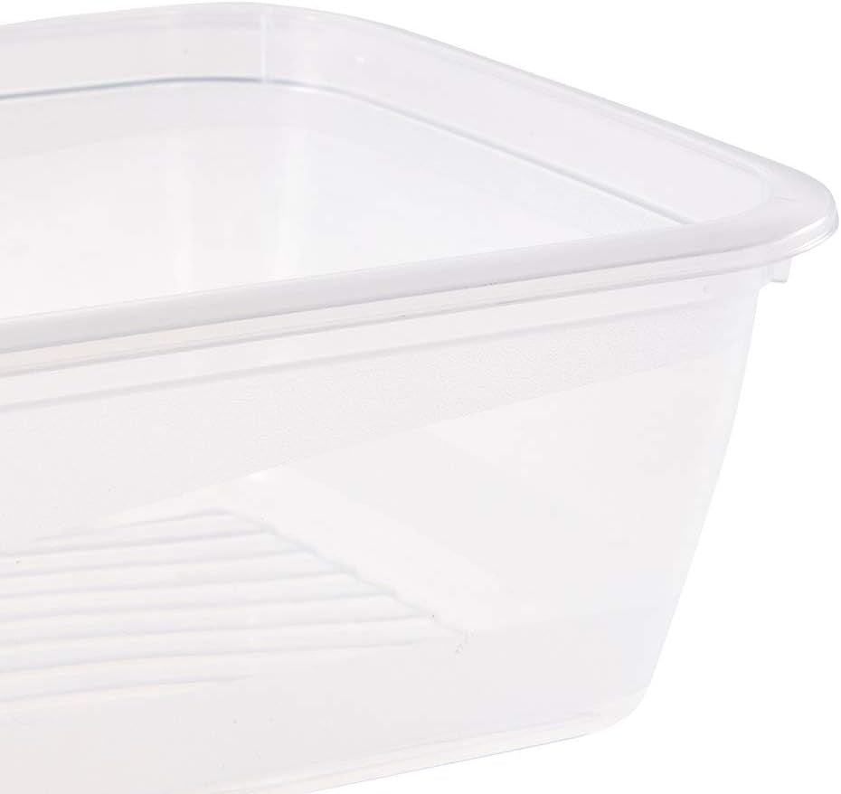 Kekeeper set van 3 voedselbewaarpotten, 3 x 1,25 l, 20,5 x 15,5 x 6,5 cm, Fredo Fresh, transparant blauw Voedselbewaardozen Naty Shop