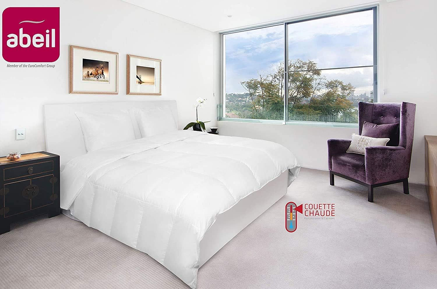 Abeil Premium Ultima Comfort dekbed van perkalkatoen, 200 x 200 cm Dekbedden en dekbedden Naty Shop