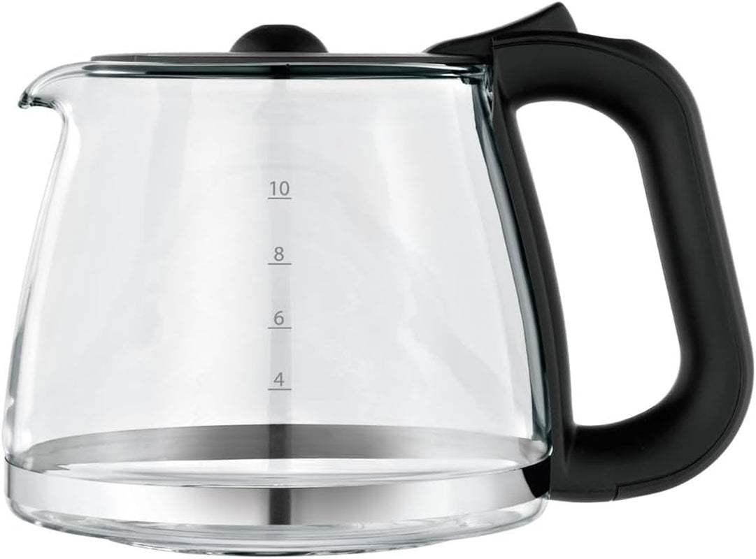 WMF Bueno espressomachine met glazen karaf, filterkoffie, 10 kopjes, aan/uitknop, antidruppelsysteem, oscillerend filter, automatische stop, verwarmingsplaat, 1000W
