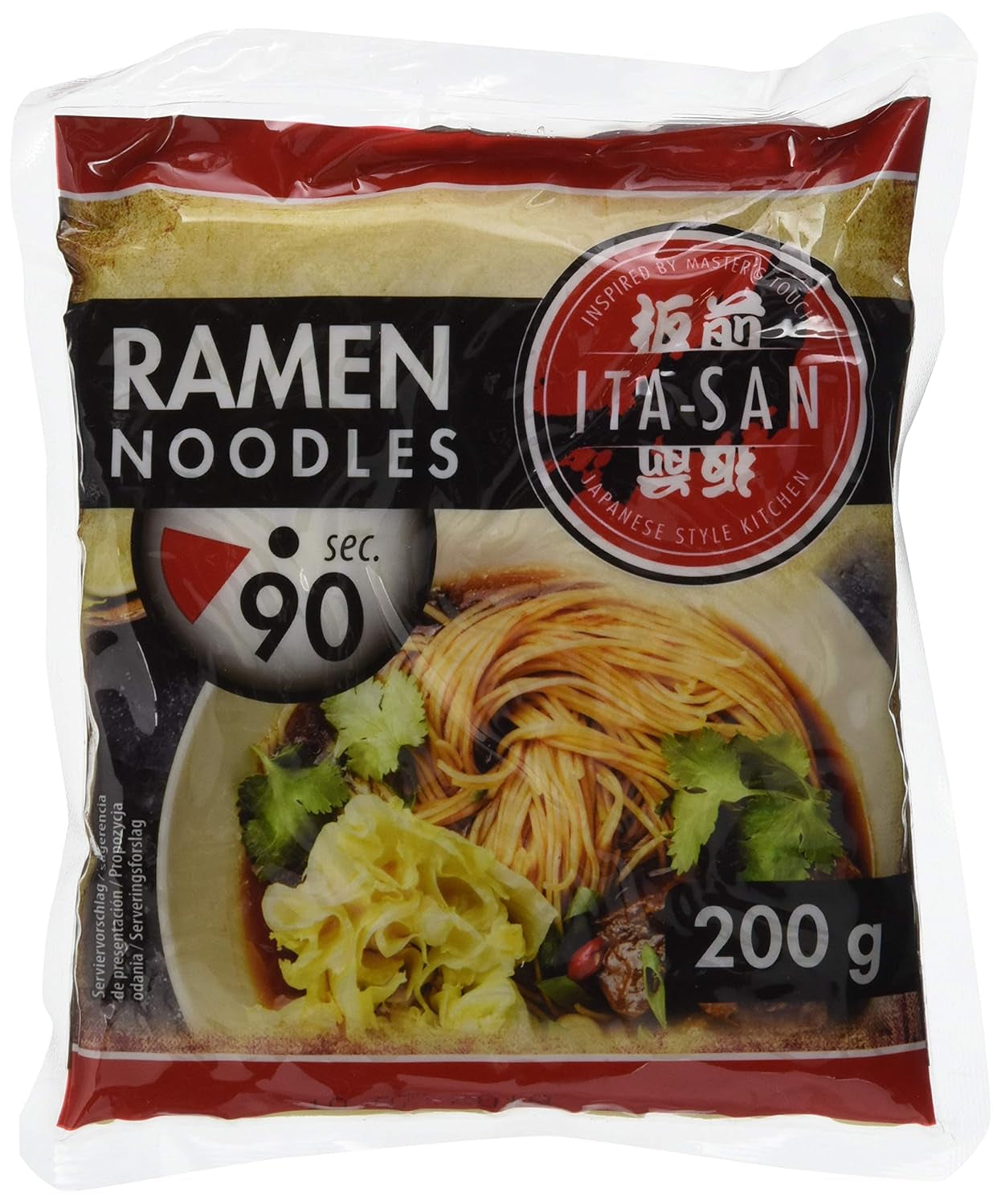 ITA-SAN Ramen-noedels, snelle en gemakkelijke bereiding, 30 x 200 g