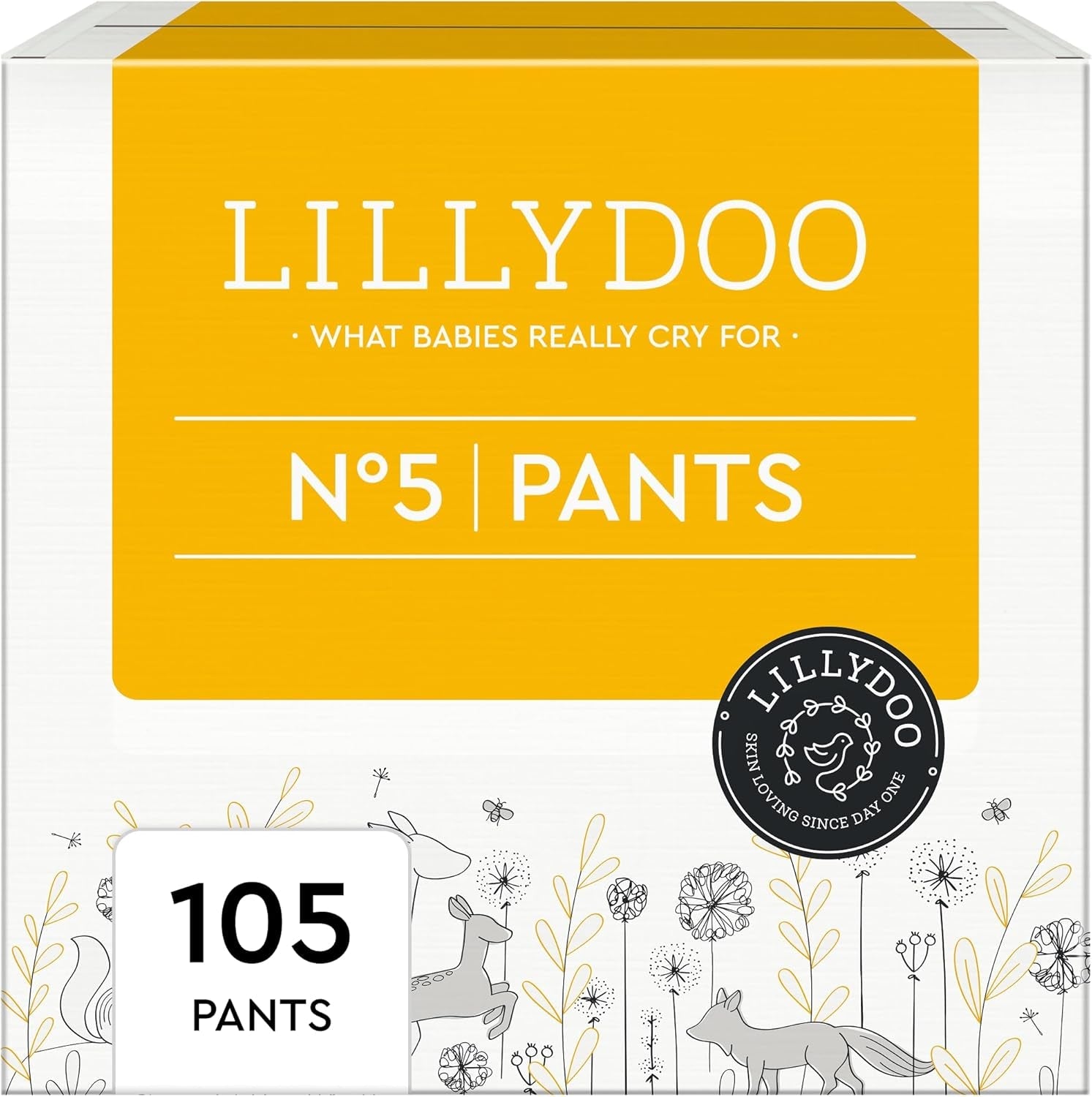 LILLYDOO Huidvriendelijke broek maat 5 (12-17 kg) Maanddoos (105 stuks)