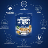 IronMaxx Fitness Muesli - Koekjes & Crème, zak van 2 kg | Eiwitrijke vegan muesli met knapperige inhoud | Laag in suiker en hoog in vezels