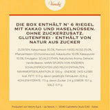 Venchi - Pak van 6 pure chocoladerepen met hazelnoten, 600g - Geen toegevoegde suikers - Geen kunstmatige zoetstoffen - Glutenvrij - Veganistisch - Cadeauidee