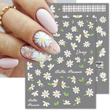 5D Reliëf Witte Madeliefjes Nagelstickers Bloemen Nagelstickers Bloemen Folie Zelfklevende Stickers Nail Art Stickers Madeliefjes Nageldecoratie Accessoires Bloemendesign Stickers Nail Art