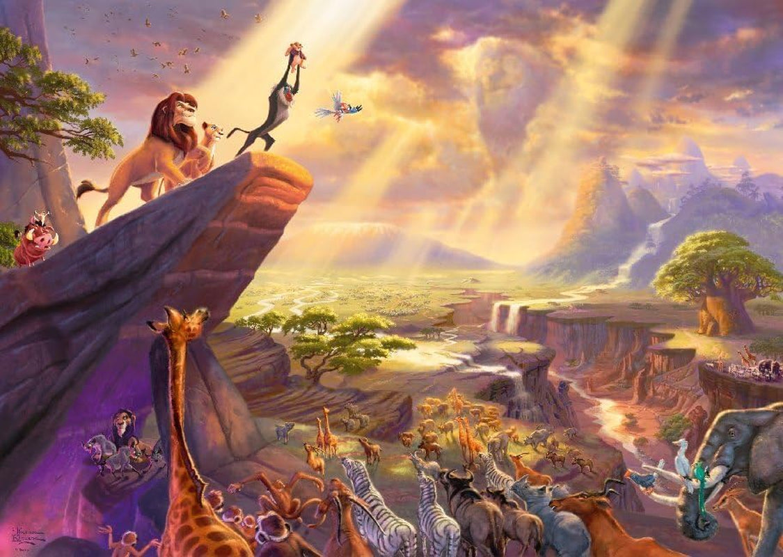 Schmidt Spiele 59673 Thomas Kinkade, Disney, The Lion King, puzzel 1000 stukjes Puzzel Naty Shop